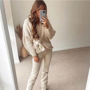 ZARA TIED WRAP CARDIGAN pink